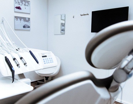 Empty dentist’s chair in clean office